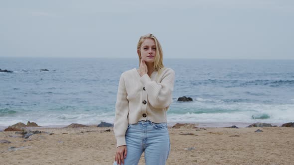 Portrait of Beautiful Blonde Woman