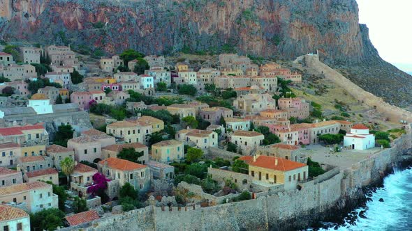 Aerial Of Monemvasia Greece 2