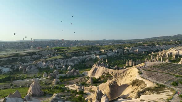 The best landscapes of Cappadocia aerial view 4 K