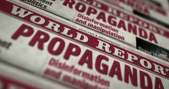 Propaganda, manipulation and disinformation newspaper printing press