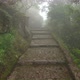 Stone Path Leading to Upper Moors Castle Part with Mist Covering Whole Area - VideoHive Item for Sale