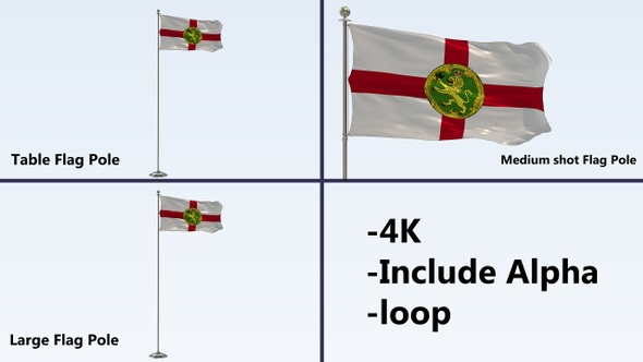 Alderney Flag Pole Pack 4k-Loop