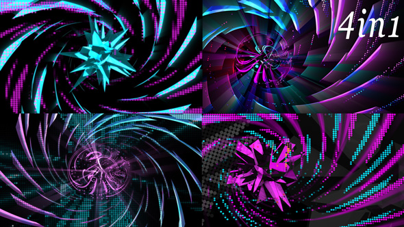 Abstract Reflection - VJ Loop Pack (4in1)