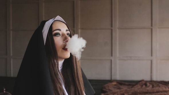 Bad Nun Blows Smoke In Church