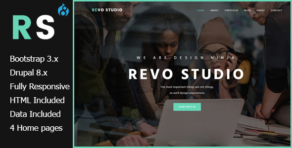 Revo Studio - Multipurpose Drupal 8.8 Theme