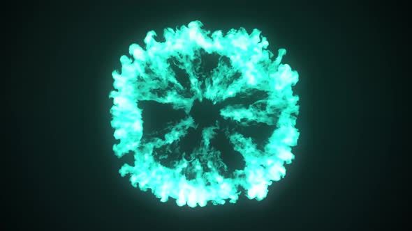 Digital animation of fire burst exploding 4k