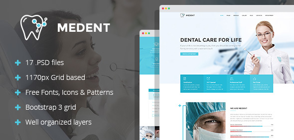 Medent - dental clinic PSD template