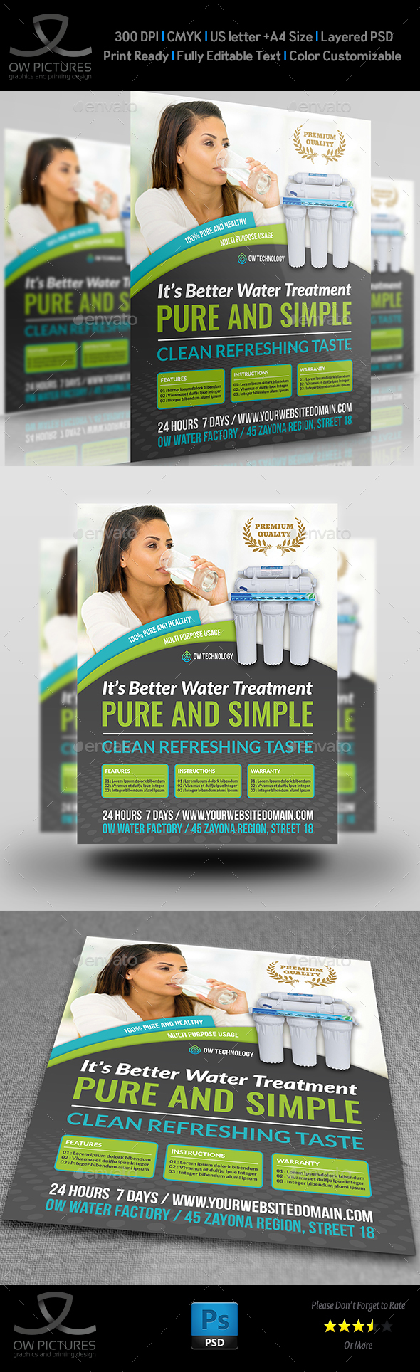 Water Treatment Services Flyer Template