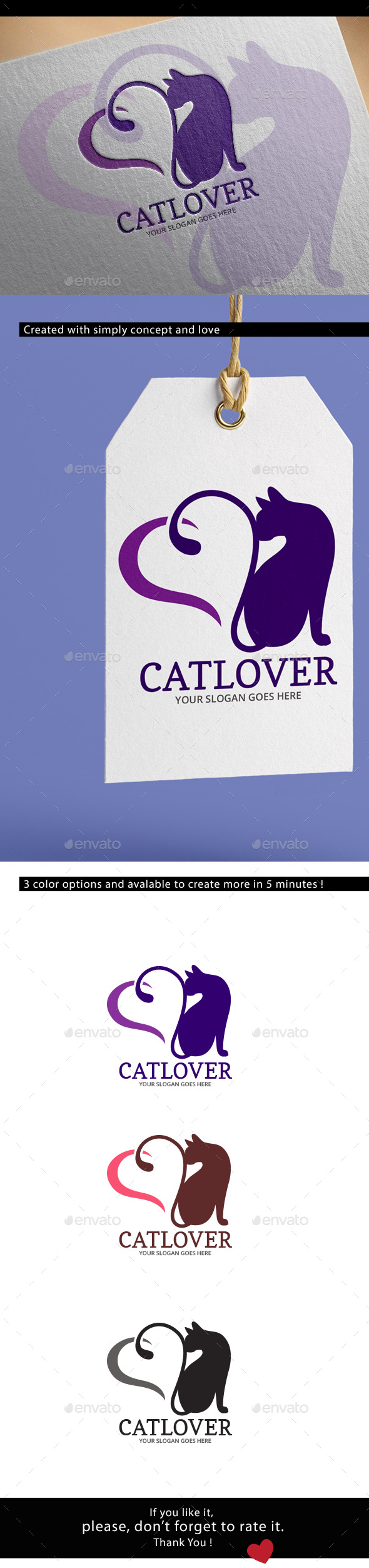 Cat Lover Logo