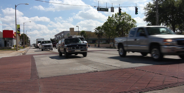 Cars Driving In The City Daytime