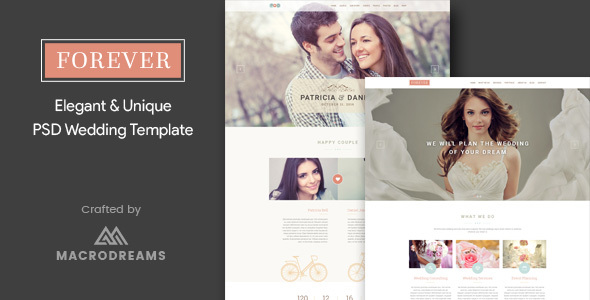 Forever | Wedding PSD Template