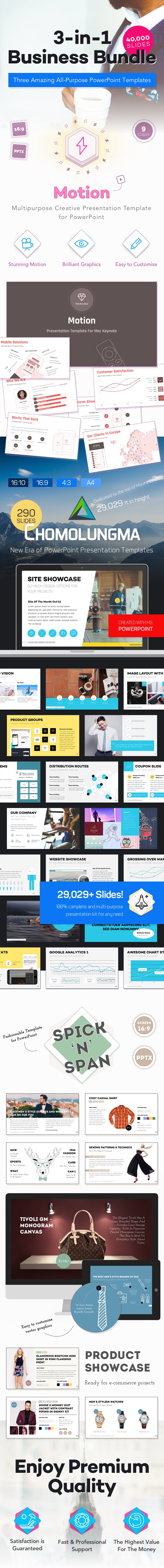 3-in-1 PowerPoint Presentation Kit for Business