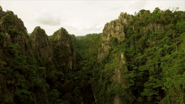 Aerial Limestone Mountain Karst 09