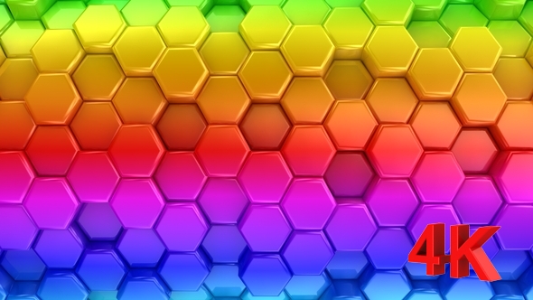 Animated Colored Honeycombs