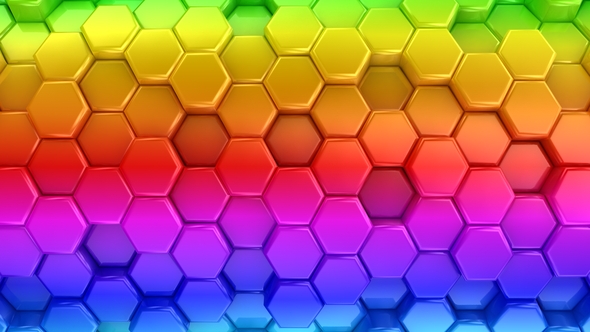 Animated Colored Honeycombs