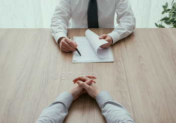 employment and recruitment concept, point of view shot