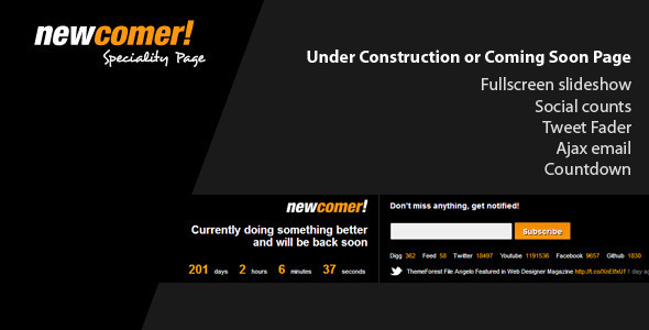 New Comer - Under Construction & Coming Soon