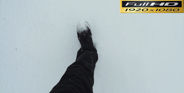 Feet Walking In Snow