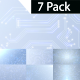 White Electric Circuit Board Animated Background-7 Pack - VideoHive Item for Sale