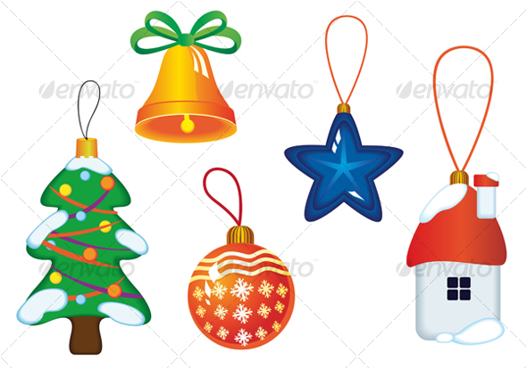 Christmas icons and symbols for design