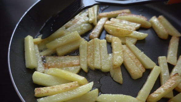 Potatoes Fried In a Pan