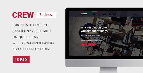 Crew — Business, Corporate Portfolio & Blog PSD Template