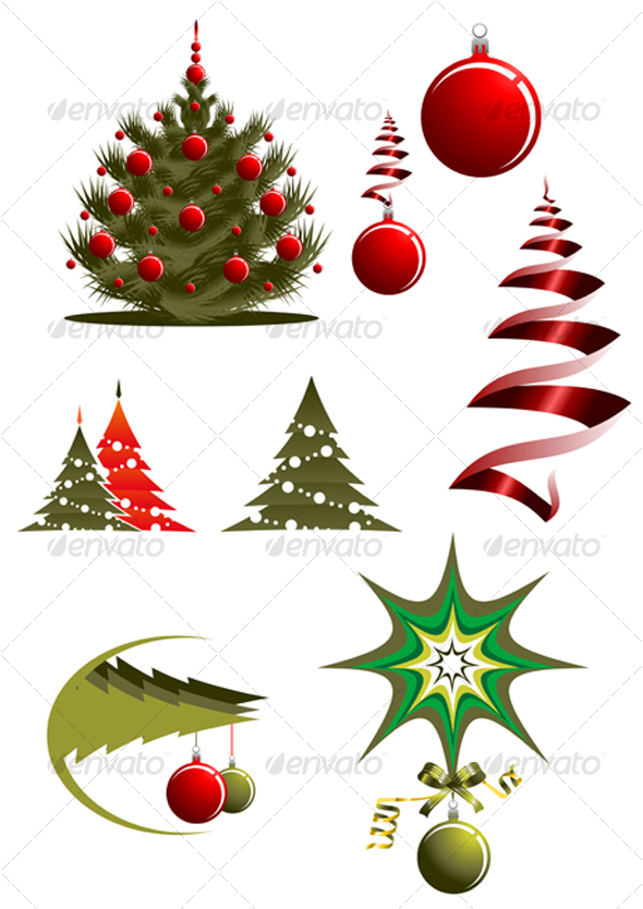 Christmas icons and symbols