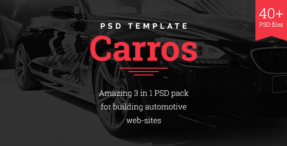 Carros — Auto Service / Tuning Center / Parts Retailer PSD Template