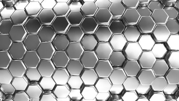 Animated Silver Honeycombs