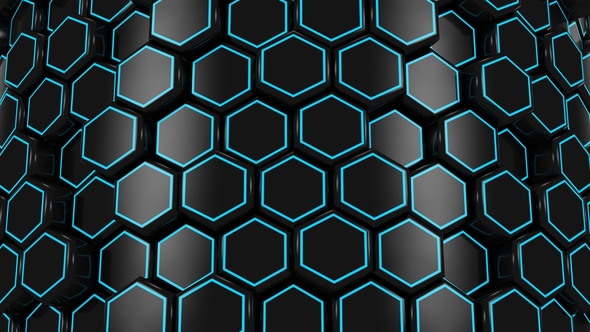 Animated Black Honeycombs alt