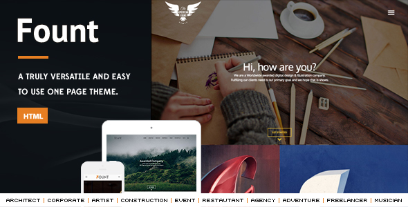 Fount - One & Multipage Hybrid HTML Template
