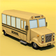 Low Poly School Bus - 3DOcean Item for Sale