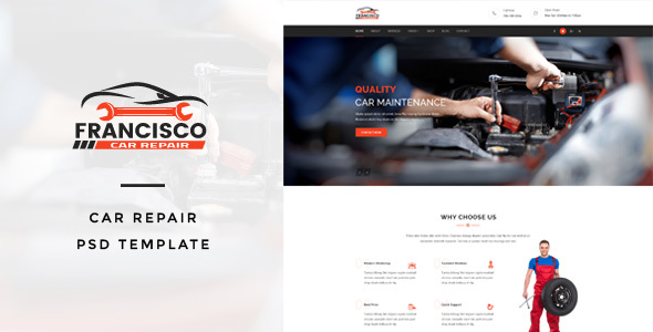 Francisco : Car Repair PSD Template