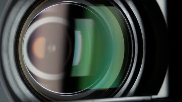 Video Camera Lens, Showing Zoom, Close Up