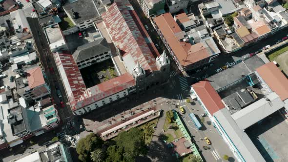 Parque la Basilica, School And Agua Santa Park In City Of Baños de Agua Santa In Tungurahua, Ecuador