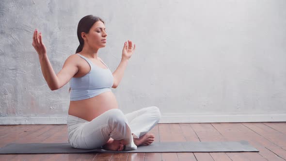 Young pregnant woman is resting at home and expecting a baby.