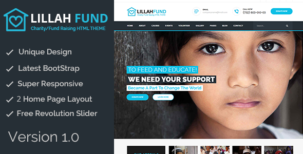 Lillah Fund || Charity and help HTML5 template