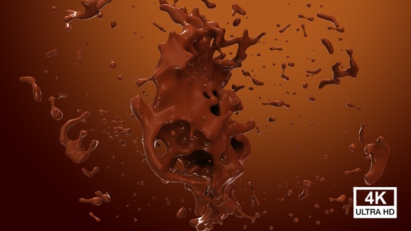 Chocolate Ball Splash Collision 4K