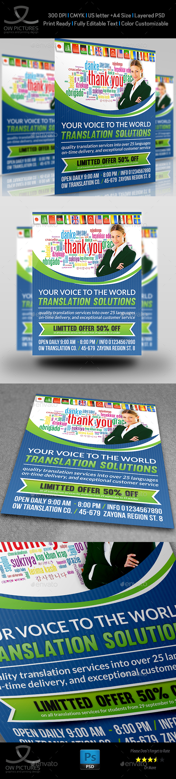Translation Services Flyer Template