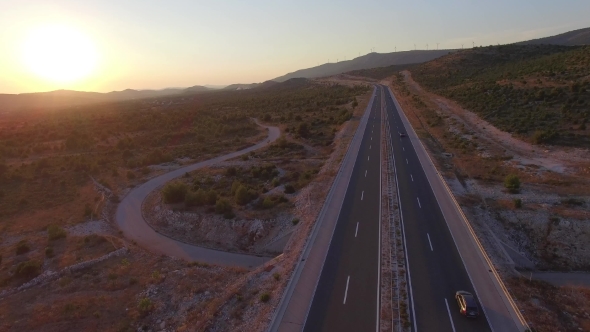 Aerial View Of The Motorway Split-Zagreb alt