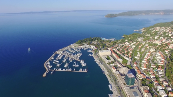 Aerial View Of Marina In Split