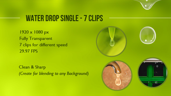 Water Drop Single – 7 clips