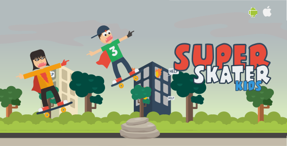 Super Skater Kids - HTML 5 Game (Capx)