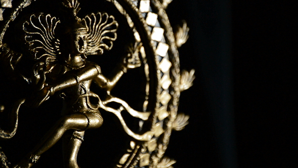 Deity Buddhist Shiva on Black Background