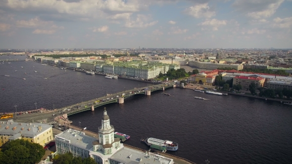 Aerial View Of The Center Of St. Petersburg