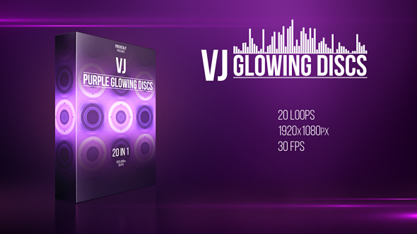 VJ Purple Glowing Discs