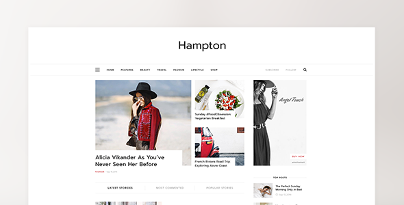 Hampton - Magazine PSD Template