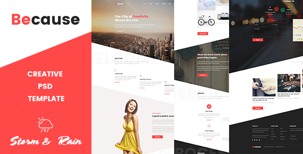 Because - Creative Psd Template