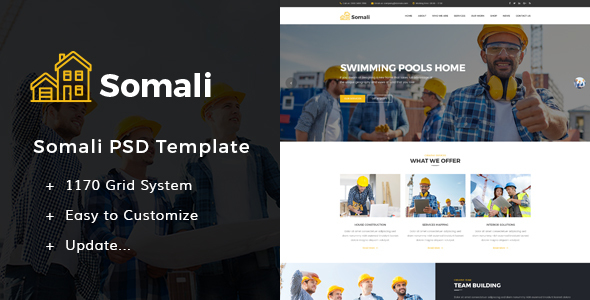 Somali - Construction PSD Templates 