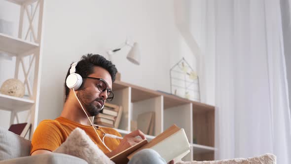 Distance Education Happy Man Enjoying Study